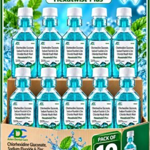 Mouth Wash - Chlorhexidine Gluconate, Sodium Fluoride & Zinc Chloride Hexatwist-Plus - 150 ml (Protection against Tooth Decay - Pack of 10)