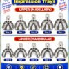 Stainless Steel Impression Trays (Size 0-4) Pack of 10