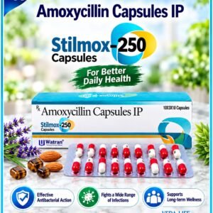 Amoxycilin (250mg) Capsules IP - STILMOX-250 (Box of 10X3X10) (Buy 2+ for 670) (Buy 5+ for 650)