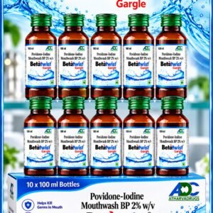Surgical Antiseptic Mouth Wash - (Povidone-Iodine) Betatwist Gargle -10 ml (Pack of 10)