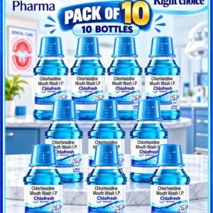 MouthWash - Chlorhexidine IP Chlofresh - 100ml (Pack of 10)