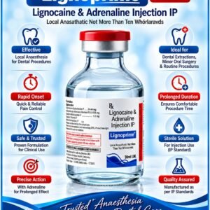 Lignoprime - Injection 30ml Lignocaine  & Adrenaline Injection (Pack of 10)